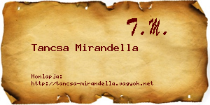 Tancsa Mirandella névjegykártya